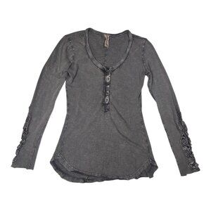 Free People Henley Crochet Cuff ASO TV Womens Medium Y2K